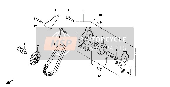 Honda SH300A 2007 Bomba de aceite para un 2007 Honda SH300A